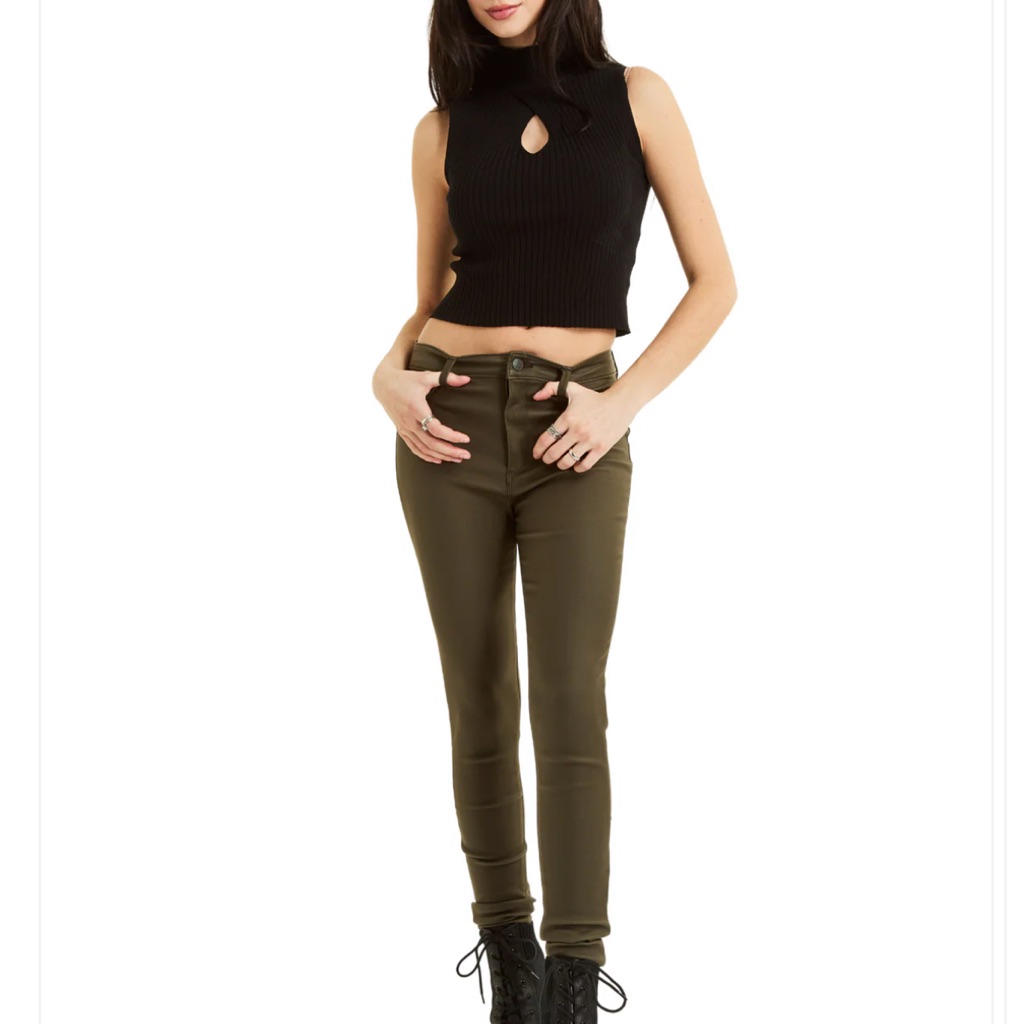 Tractr Faux Suede Pants / Green / Nwt / 2/26 $96